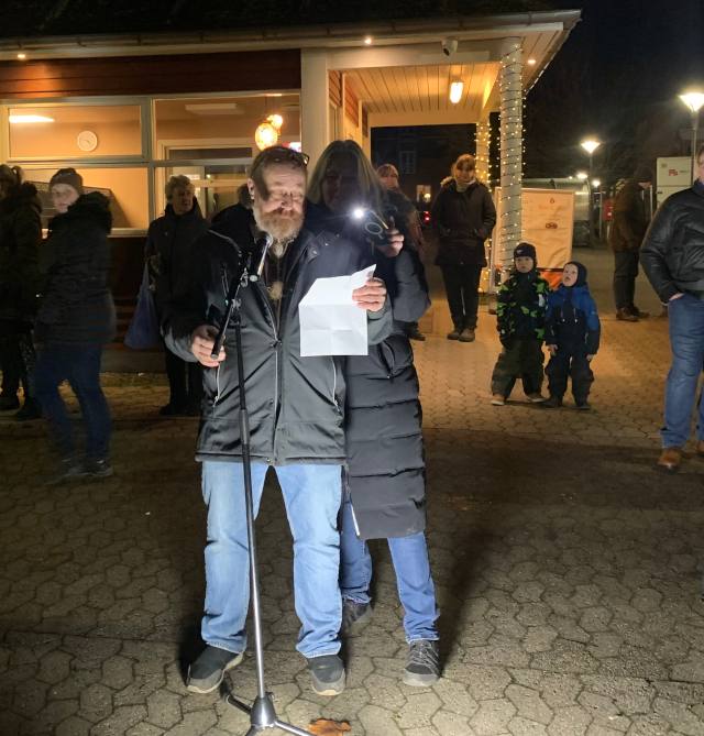 Michael Palskov Farnø fra Corona Camping holdt årets juletændingstale.